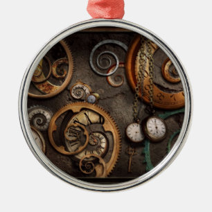 Stoomstijl - Abstract - Tijd is ingewikkeld Metalen Ornament