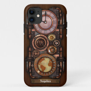 Stoomstijl antieke tijdmeter #1B Case-Mate iPhone Case