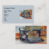 Stoomstijl - Antieke typemachine Visitekaartje (Voorkant / Achterkant)