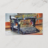 Stoomstijl - Antieke typemachine Visitekaartje (Achterkant)