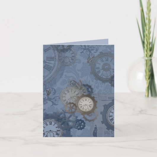 Stoomstijl blauwdruk aankondiging (Voorkant)