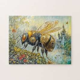 Stoomstijl bloeiende bij legpuzzel
