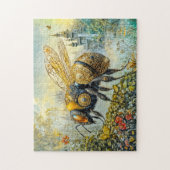 Stoomstijl bloeiende bij legpuzzel (Verticaal)