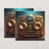 Stoomstijl Boom Box Radio Kaart (Voorkant / Achterkant)