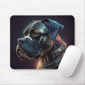 Stoomstijl Boxer Hond Muismat (Met muis)