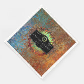 Stoomstijl Bruiloft Persoonlijk Geschenk Servet (Hoek)