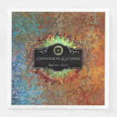 Stoomstijl Bruiloft Persoonlijk Geschenk Servet (Voorkant)