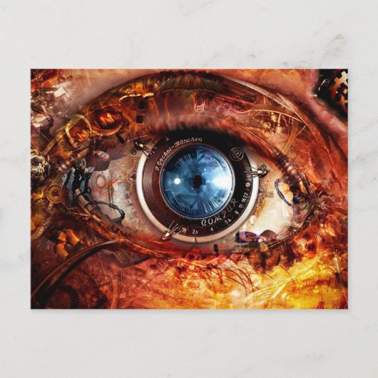 Stoomstijl Camera Oog Briefkaart (Voorkant)