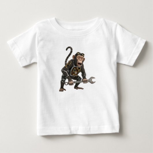 Stoomstijl Chimpansee Mechanicien met Industriële (Voorkant)