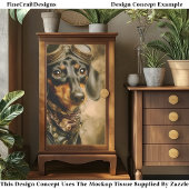 Stoomstijl Dachshund Hond Aviator EP7R Découpage Tissuepapier