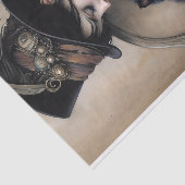 Stoomstijl Dame Kat Decoupage Tissuepapier (Detail)