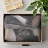 Stoomstijl Dame Kat Decoupage Tissuepapier (Geschenk)