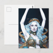 Stoomstijl Dansende Vrouw Briefkaart (Voorkant / Achterkant)
