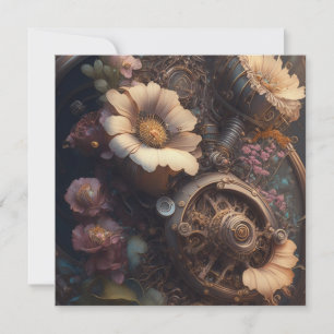 Stoomstijl deur met witte bloemen
