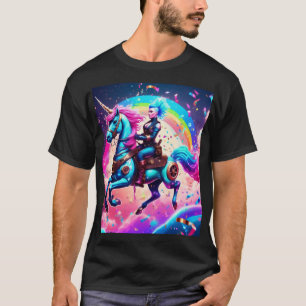 Stoomstijl eenhoorn t-shirt