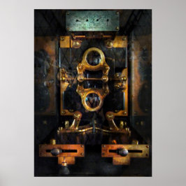 Stoomstijl - Elektrisch - De energiemeter Poster