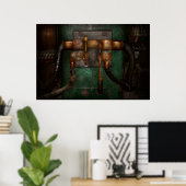 Stoomstijl - Elektrisch - Haal de schakelaar over Poster (Thuiskantoor)