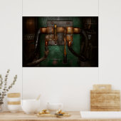 Stoomstijl - Elektrisch - Haal de schakelaar over Poster (Keuken)