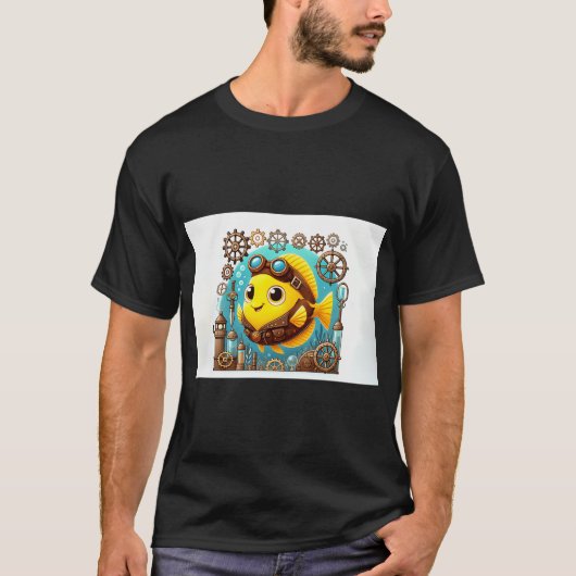 Stoomstijl Gele Tang T-shirt (Voorkant)