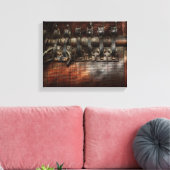 Stoomstijl - Gemotoriseerd Canvas Afdruk (Insitu (Woonkamer))