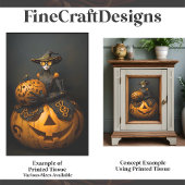 Stoomstijl Halloween Pompoen Dame F2L Decoupage Tissuepapier