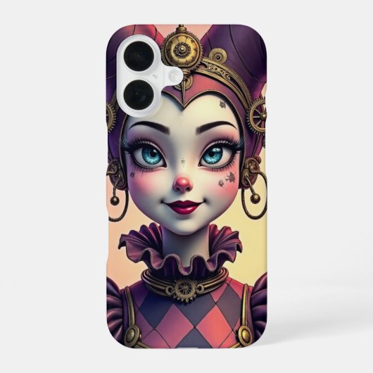 Stoomstijl Harlekijn iPhone 16 Hoesje (Achterkant)