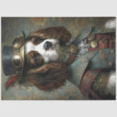 Stoomstijl Heer Dog Fantasierijk Oudmodieus Tissuepapier (Voorkant)
