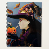 Stoomstijl Herfst Heks Pompoen Klokwerk Hoed Planner (Voorkant)
