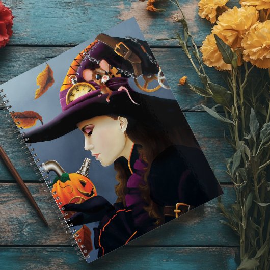 Stoomstijl Herfst Heks Pompoen Klokwerk Hoed Planner