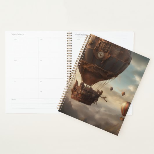 Stoomstijl-hete-luchtballon Planner (Display)