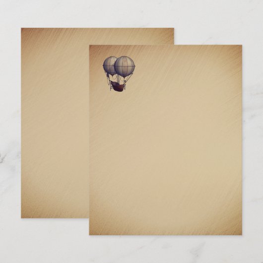 Stoomstijl-hete luchtballonnen met schip (Voorkant / Achterkant)