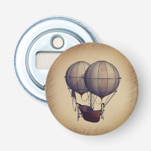 Stoomstijl-hete luchtballonnen met schip button flesopener
