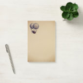 Stoomstijl-hete luchtballonnen met schip post-it® notes (Kantoor)