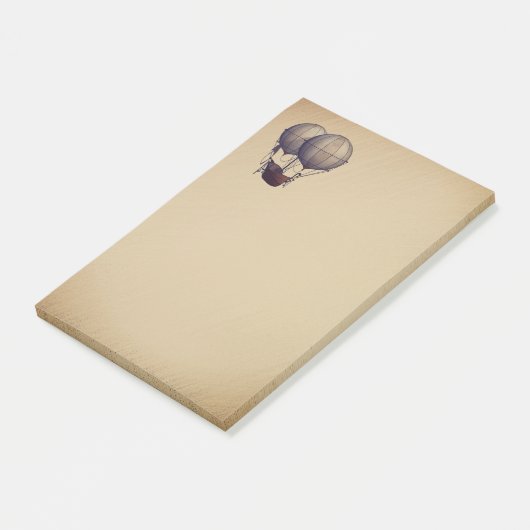 Stoomstijl-hete luchtballonnen met schip post-it® notes (Schuin)