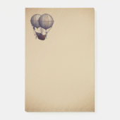 Stoomstijl-hete luchtballonnen met schip post-it® notes (Voorkant)