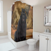Stoomstijl Hond Douchegordijn (In situ)