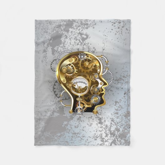 Stoomstijl hoofd met manometer fleece deken (Voorkant)