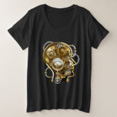 Stoomstijl hoofd met manometer grote maat t-shirt (Design voorkant)