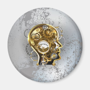 Stoomstijl hoofd met manometer magneet