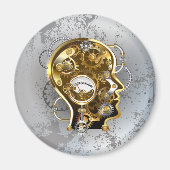 Stoomstijl hoofd met manometer magneet (Voorkant)