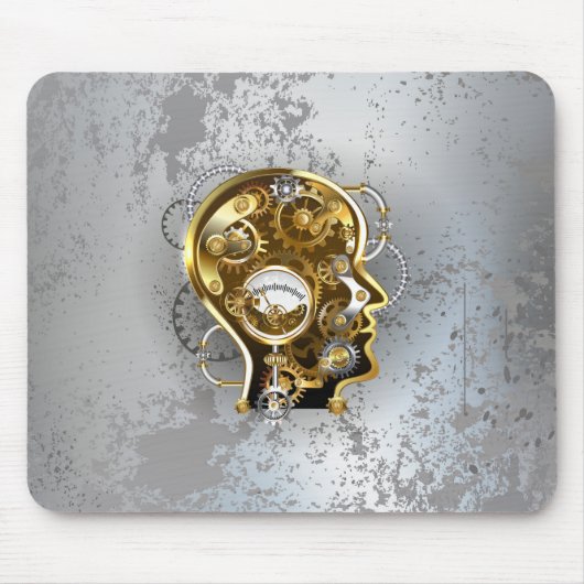 Stoomstijl hoofd met manometer muismat (Voorkant)