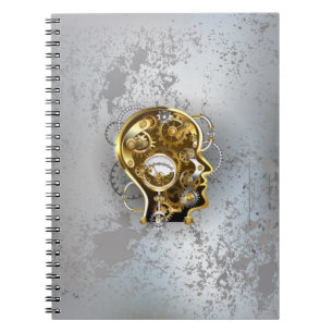 Stoomstijl hoofd met manometer notitieboek