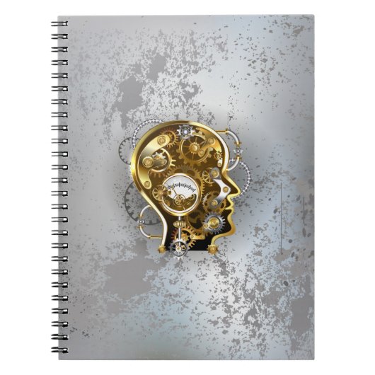 Stoomstijl hoofd met manometer notitieboek (Voorkant)