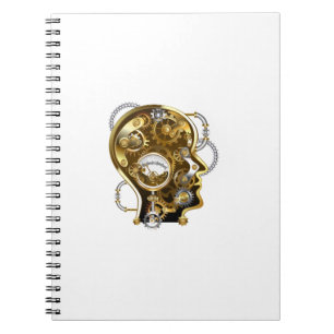 Stoomstijl hoofd met manometer notitieboek