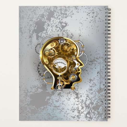 Stoomstijl hoofd met manometer planner (Achterkant)