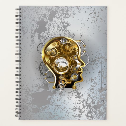 Stoomstijl hoofd met manometer planner (Voorkant)