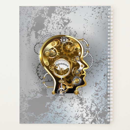 Stoomstijl hoofd met manometer planner (Achterkant)