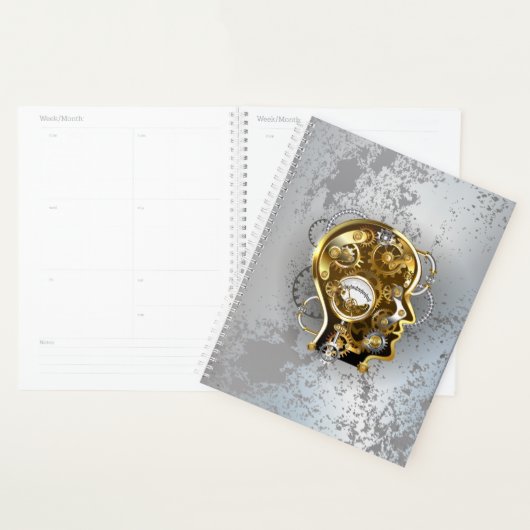 Stoomstijl hoofd met manometer planner (Display)