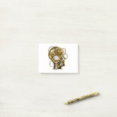 Stoomstijl hoofd met manometer post-it® notes (Op bureau)