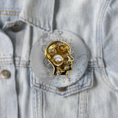 Stoomstijl hoofd met manometer ronde button 4,0 cm (In situ)